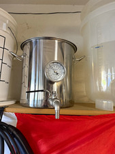 Mr. Beer 5 Gal Stainless Brew Kettle Thermometer/Spigot + Fermenter Keg picture