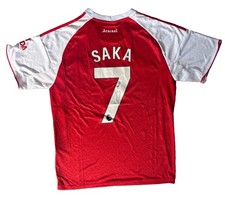 BUKAYO SAKA Hand signed Arsenal 25/26 Home Shirt PL WINNER RARE Proof/COA picture