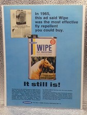 VTG Farnam Wipe Fly Protectant Horse Paper 1978 Print Advertising Full Page Ad picture