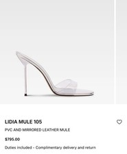 PARIS TEXAS. LIDIA MULE 105 PVC AND MIRRORED LEATHER MULE. Size 36. $795 picture