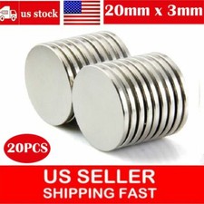 20PCS Super Strong 20mm x 3mm N52 Round Disc Rare Earth Neodymium Magnet US picture