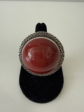 MELANIE DeLUCA  Sterling Silver Antique Carom Billiard Ball Circular Ring 7.75 picture