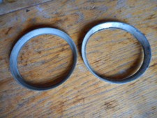 Indian 1932-37 Chief Four Scout Corbin Speedometer Bezel Compression Ring TWO picture