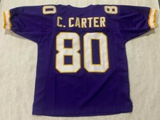 UNSIGNED CUSTOM Sewn Stitched HOF CHRIS CARTER PURPLE Jersey - XL picture