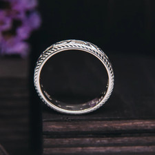 Vintage Filigree Scroll Ring – Silver Tone picture