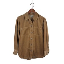 Madewell Oversized Corduroy Kentwood Shirt Jacket XXS Tan Cotton picture