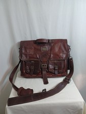 Couture Italian Genuine Leather Business Laptop Messenger Bag picture