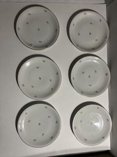 KPM Krister Germany KPM604 Scattered Leaves, flowers, gold trim 6 salad plates picture