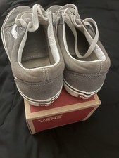 VANS Old Skool Men's Gray/White Canvas Lace-Up Sneakers Rubber Sole picture