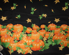 2 Yards Vintage Cotton DAISY KINGDOM ~ PUMPKIN FIELDS FOREVER Border Autumn Fall picture