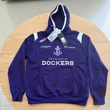 ISC Fremantle Dockers Purple Pullover Hoodie Size S Mens AFL Teamwear Pockets picture