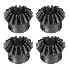 4pcs Bevel Gear Tapered Bevel Pinion Gear 1.5 Module 45# Steel (16T, 12mm Hole) picture