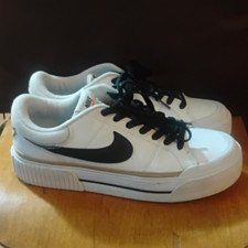 Nike Court Legacy Lift White/Black Lace-Up Low Top Sneakers DM7590-100 picture