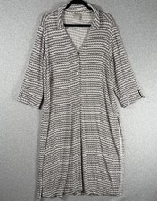 Chicos travelers tunic cardigan womens 2 US 12/14 white slit button front slinky picture
