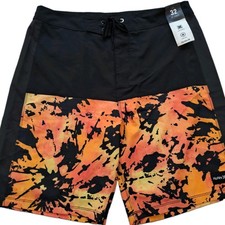 Hurley Board Shorts Mens 32/33 Phantom 4 Way Stretch Black/Yellow Abstract NWT  picture