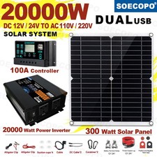 20000W Off-Grid Solar Power Kit - 110V/220V Complete System for Home picture