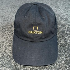 Brixton Hat Cap Baseball Strap Back Black Mens One Size Twill Shield Logo picture