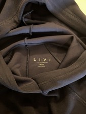LIVI for Lane Bryant Navy 2pc Hoodie & Pants Plus Solid Hooded Long Sleeve picture