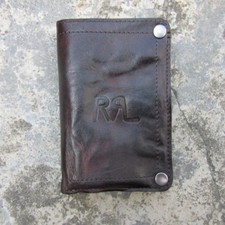 RRL Double RL Dark Brown Leather Card Holder Key Case with RL Logo picture
