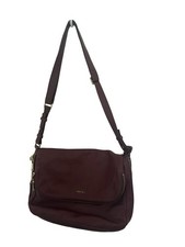 Fossil Preston Maroon Burgundy Leather Crossbody Flap Shoulder Purse ZB5873 picture