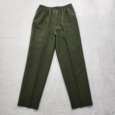 Vintage Bend Over Pants Womens 12 Short Green Pull On Tapered Stretch Casual picture