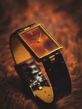 S.T.Dupont Lacque de Chine Vintage Rare Swiss Quartz Goldplated Handmade straps picture
