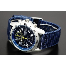 SEIKO SND379R Chronograph Blue Dial Quartz Stainless Steel Men’s Watch New Japan picture