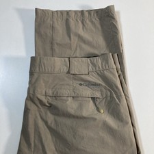 Columbia Titanium Hiking Pants 35x32 Beige Omni Dry Nylon Water Proof (Tag 38) picture