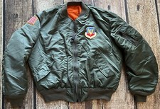 USAF AIR FORCE FLYERS MAN INTERMEDIATE MA-1 BOMBER JACKET TACTICAL MENS MEDIUM picture