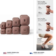 WeGym SafeGrip Square Dumbbells with Anti Slip Handles, Aesthetic Free Weight... picture