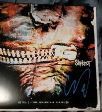 Slipknot Vol 3 The Subliminal Verses Corey Taylor Signed 2LP Purple Vinyl JSA picture