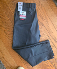 Dickies 874 Original Fit Work Pants Gray 42 Mid Rise Stretch Twill Straight picture