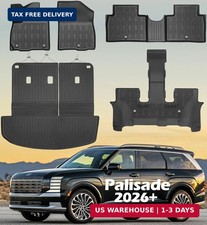 Floor Mats for 2026 Hyundai Palisade 7 Seats/Captain Seat (Only Gas) All Weather picture