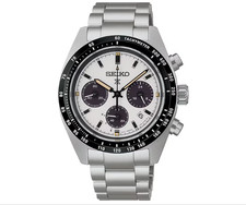 SEIKO Prospex SBDL125 SPEEDTIMER Solar Chronograph White Dial Men's Watch Japan picture