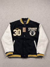Size L - Stussy Metalheadz 30 Leather Varsity Jacket picture