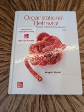 Organizational Behavior 3rd Ed Student Ed Angelo Kinicki McGraw Hill HC picture