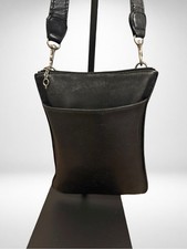 COACH Authentic Vintage Black Glovetanned Leather Crossbody Bag Adjustable Strap picture