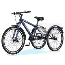 EOYOBIKE 26 in Adult Mountain Tricycle 7-Speed 3 Wheel Cruiser Bike with Basket picture