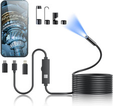 1920P HD Endoscope Camera Borescope 8 LED Lights 16.4FT Snake Inspection Tool picture