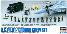 Hasegawa X72-7 1/72 Scale Aircraft Model Kit U.S USAF Pilot/Ground Crew Set picture
