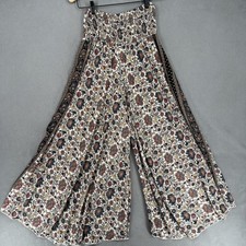 Cienna Pants Womens Small Medium Multicoloured Wide Baggy Floral High Relaxed picture