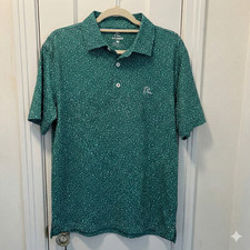 Rhoback The Mulligan Performance Polo Mens L Fairway Green Golf Shirt picture