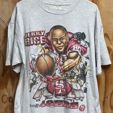 Vintage NFL Jerry Rice San Francisco 49ers Xplosion Caricature Shirt VK17541 picture