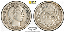 1895-O Barber Silver dime PCGS Genuine cleaned-VF Detail NEW ORLEANS US Coin 10c picture