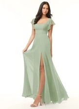 Azazie Bondi A-Line Ruffled Chiffon Dress - No Import Fees picture