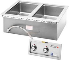 Wells MOD-200TDM 2 Pan Top Mount Drop-In Food Well w/ Drain Manifold 208/240v picture