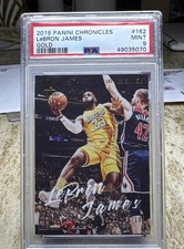 2019-20 Panini Chronicles - Luminance LeBron James #162 Gold 5/10 PSA 9 picture