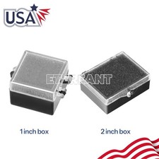500/1000pc Dental Crown Boxes Black with Clear Lid, Black sponge Inserts 1/2inch picture