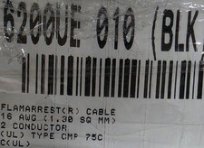 Belden 6200UE 16/2C Stranded Plenum Commercial Audio/Speaker Cable Black /100ft picture