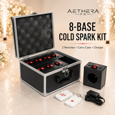 8-Pack Cold Spark Base Kit with 2 Remotes for Weddings & Parties picture
